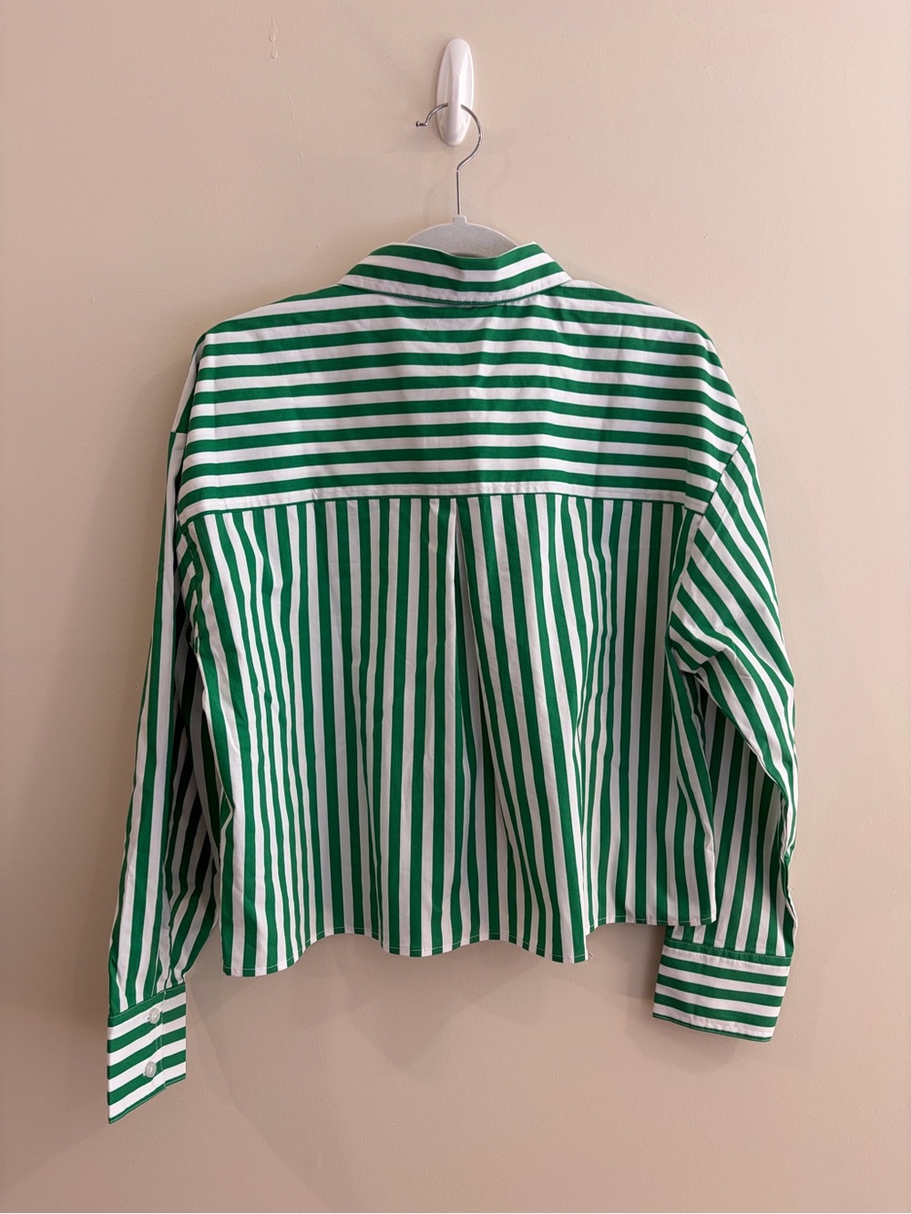 Nanette Lepore Green and White Striped Button-Down Shirt - Picture 2 of 6